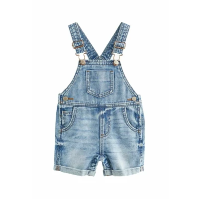 Abbildung von Next Regular FIT Latzhose für Kinder, Größe: 80, Light wash