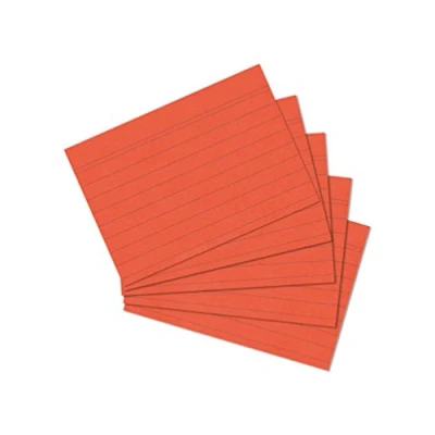 Abbildung von herlitz Karteikarte A7, liniert, orange, 100 Stück