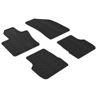 Abbildung von Gledring 0569 Fußmattensatz Gummi vorne und hinten 4 schwarz 750mm 550mm