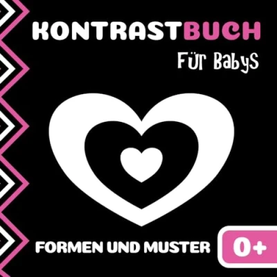 Abbildung von Kontrastbuch für Babys mit Formen und Mustern: Schwarz Weiß Buch Neugeborene Babybuch ab 0 Monaten