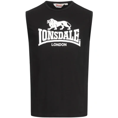 Abbildung von Lonsdale ÄRMELLOSES Normale Passform Clopton Tshirt print, Herren, Größe: 3XL, Black white