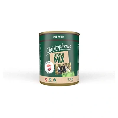 Abbildung von Christopherus Fleischmix, Mit Wild, Vollnahrung für Hunde, Nassfutter, 6 x 800 g