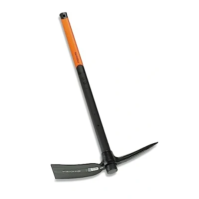 Abbildung von Fiskars Spitz und Breithacke, Länge: 90 cm, Gewicht 3 kg, Karbonstahl Kopf/Glasfaserverstärkter Kunststoff Griff, Schwarz/Orange, 1002209