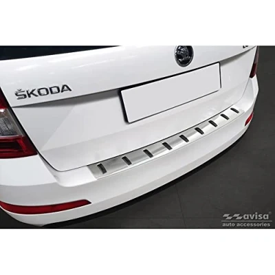 Abbildung von Avisa Edelstahl Heckstoßstangenschutz kompatibel mit Skoda Octavia III Combi 2013 2017 &#039;Strong Edition&#039;