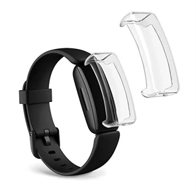 Abbildung von kwmobile 2X Schutzhülle kompatibel mit Fitbit Inspire 3 / 2 Ace Hülle Fullbody Cover Set aus Silikon Transparent