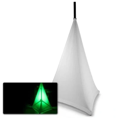 Abbildung von BeamZ LSS12W Abdeckung für Lautsprecherständer in Weiß, 120 cm, Lycra Stretch Cover Stative, Stativsegel, Husse Dreibein Abdeckung, Stativ Bezug, Party, DJ, Gastro, Events
