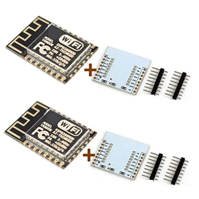 Abbildung von TECNOIOT 2pcs ESP 12F ESP12F ESP8266 Serial WiFi Module (Upgrade 12) +Plate Expansion Serielles Modul + Plattenerweiterung