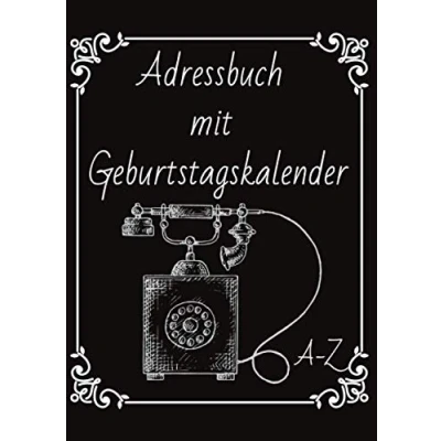 Abbildung von Adressbuch mit Geburtstagskalender: Kontaktbuch A5 Register A Z, Deutsch