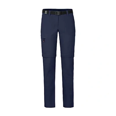 Abbildung von Bergson Zip Off Hose BENNETT Zipp (slim) Damen Wanderhose, vielseitig, pflegeleicht, Kurzgrößen, peacoat blau