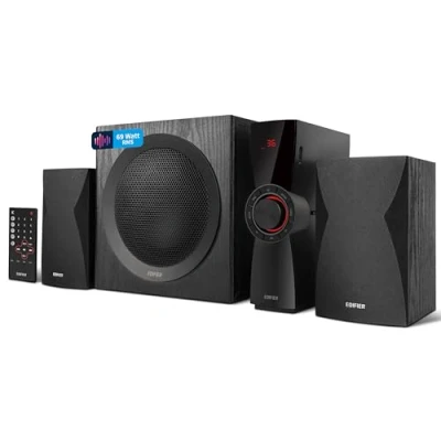 Abbildung von Edifier® CX7 2.1 Lautsprechersystem (Bluetooth, 69 W, Externer Verstärker mit Infrarot Fernbedienung)