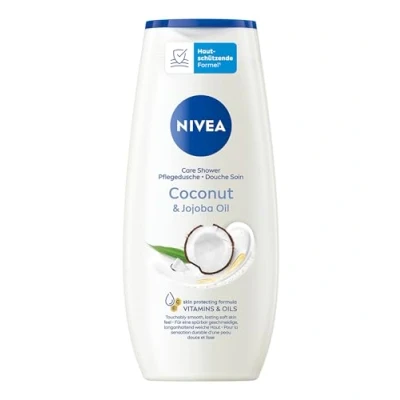 Abbildung von NIVEA Coconut &amp; Jojoba Oil Pflegedusche (250 ml), pH hautneutrales Duschgel mit natürlichem Öl, feuchtigkeitsspendende Cremedusche zartem Kokos Duft