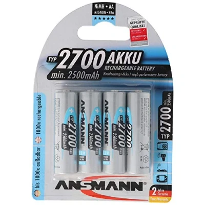Abbildung von Ansmann NiMH 1,2V AA 2700mAh Photo Akku 4 Stück inkl. AccuSafe