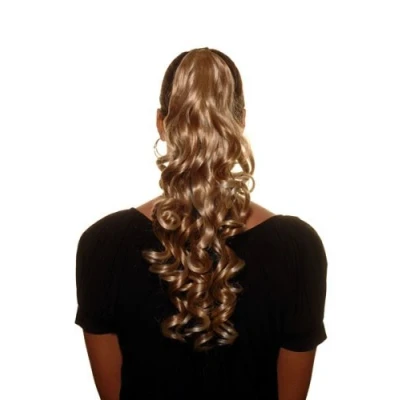 Abbildung von WIG ME UP NC 218 27T613 Haarteil Pferdeschwanz Zopf blond hell &amp; natürlich Korkenzieher Locken 45 cm
