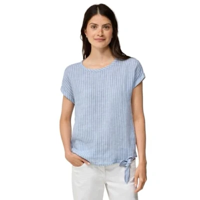 Abbildung von CECIL Damen B345831 Blusenshirt aus Leinen, Chambray Forever Blue, M
