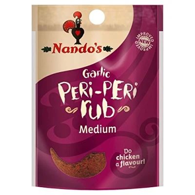 Abbildung von Nandos Garlic Peri Rub Medium (25 g) Packung mit 6