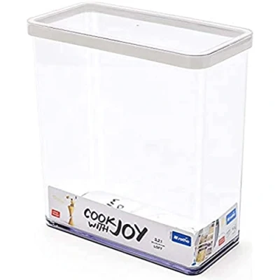 Abbildung von ROTHO Frischhaltedose LOFT, Transparent, Weiß, B 20 cm, 3200 ml, Kunststoff, Silikon, (1 tlg), Deckel mit Silikondichtung