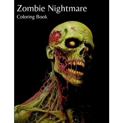 Abbildung von Zombie Nightmare Coloring Book: Adult Book with Black Background. 60 Unique and Creepy Designs. (Black Background Books For your colors to POP!)