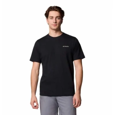 Abbildung von Columbia North CASCADES Short Sleeve TEE Tshirt print, Herren, Größe: Medium, Black