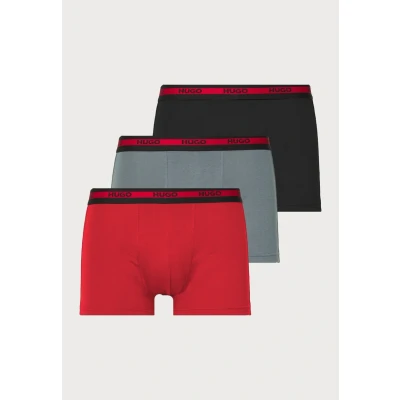 Abbildung von HUGO Trunk Planet 3 PACK Panties, Herren, Größe: XXL, Black/red/grey