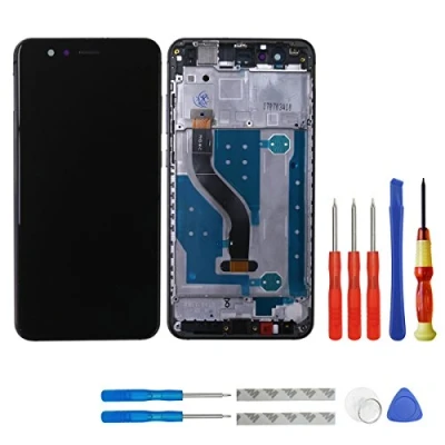 Abbildung von swark LCD Display Compatible with Huawei P10 Lite WAS LX1, LX2, LX3, LX1A, LX2J, L03T, AL00, TL10 (Schwarz Rahmen) Touchscreen + Tools