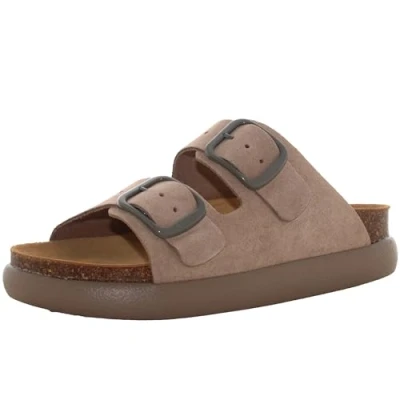 Abbildung von Scholl Noelle Chunky Pantolette Dark Beige Suede Veloursleder Gr. 37