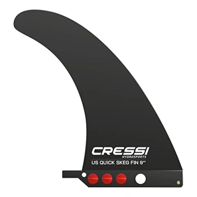 Abbildung von Cressi Unisex Adult Us Quick Skeg Fin 9&#039;&#039; Starre abnehmbare Driftflosse, Schwarz, 23 cm