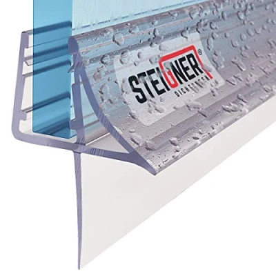 Abbildung von STEIGNER Duschdichtung, 80cm, Glasstärke 6/7/ 8 mm, Gerade PVC Ersatzdichtung für Dusche, UK09