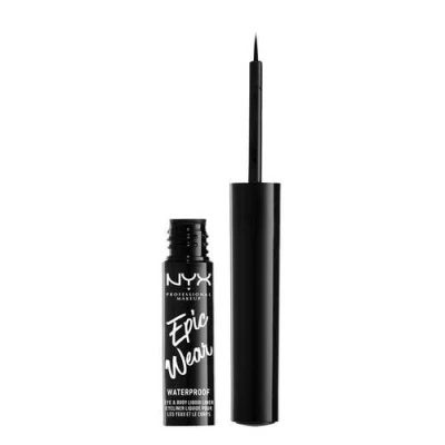 Abbildung von Nyx Professional Makeup EPIC WEAR Metallic Liquid Liner Eyeliner, Damen, Größe: 3.5 ml, 01 black metal