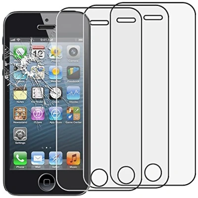 Abbildung von ebestStar kompatibel mit iPhone SE Panzer Schutz Glas (x3 Stück) 5 5S Schutzfolie, 9H gehärte Schutzglas, HD Displayschutz, Ultrabeständig