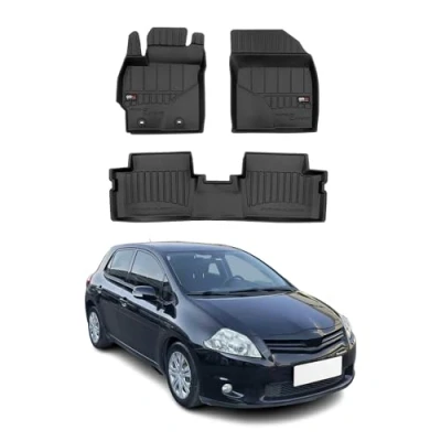 Abbildung von Fußmatten Gummimatten kompatibel mit Toyota Auris I 2006 2013 OMAC Premium 3D Schwarz TPE Gummi