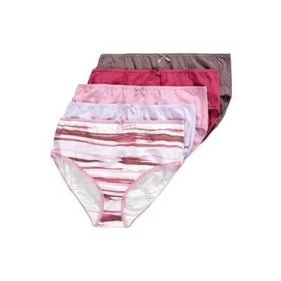 Abbildung von Ulla Popken Slip Midislips 5er Pack Marmorstreifen/uni