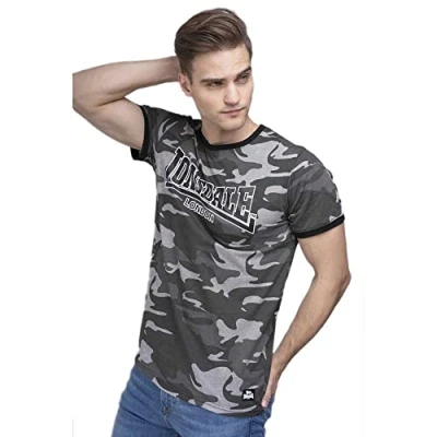 Abbildung von Lonsdale Tshirt print, Herren, Größe: Medium, Camo grey