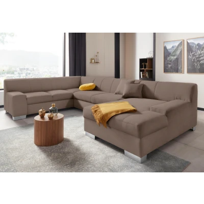 Abbildung von DOMO collection Wohnlandschaft &quot;Bero U Form&quot;, wahlweise mit Bettfunktion