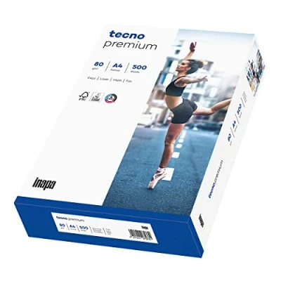 Abbildung von Inapa tecno Druckerpapier Premium, Format DIN A4, 80 g/m², 170 CIE, 500 Blatt