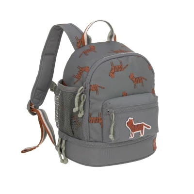 Abbildung von Lässig MINI Backpack Safari Tiger SET Unisex Tagesrucksack für Kinder, Größe: One Size, Grey