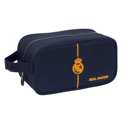 Abbildung von Safta Real Madrid 2. Mannschaft 24/25 Mittelgroßer Schuhschrank, Mehrzweck, Sport, außerschulisch, Fußball, bequem und vielseitig, 29 x 14 15 cm, Marineblau, Estándar, Lässig