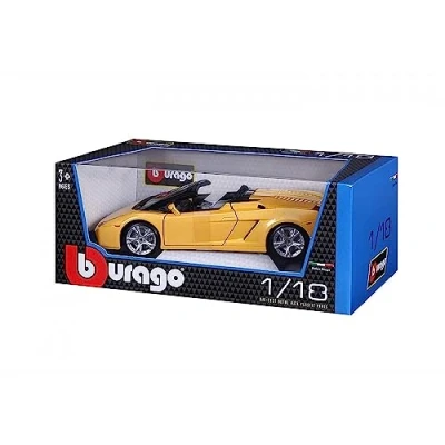 Abbildung von BBURAGO Lamborghini Gallardo Spyder, Sportwagen Modell, Vormontiert, 1:18, Gallardo, Gelb, Land vehicle model