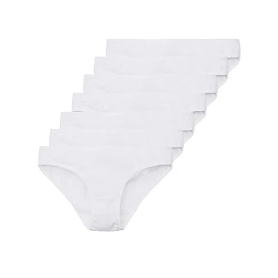 Abbildung von Tazzio Damen Slip 7er Pack Unterhosen Slips Unterwäsche Pantys Mehrpack Schlüpfer Baumwolle Set F900 (Weiß, L)