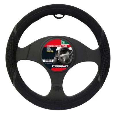 Abbildung von CARPOINT 2510101 Lenkradbezug schwarz 37 39 PU (Polyurethan)