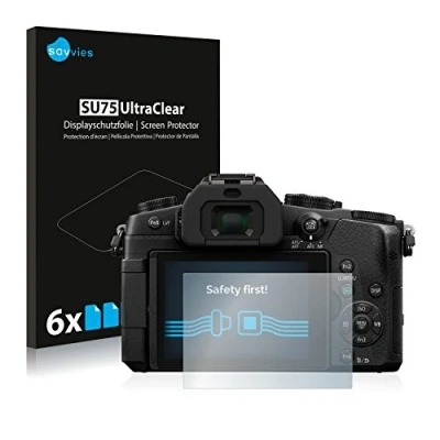 Abbildung von Savvies 6 Stück Schutzfolie für Panasonic Lumix DMC G81 Displayschutz Folie Ultra Transparent