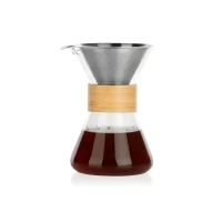 Abbildung von BEEM 06403, Kaffeemaschine mit Kanne, 0,7 l, Braun, Bambus, Borosilikatglas, Edelstahl, 6 Tassen, 100 mm