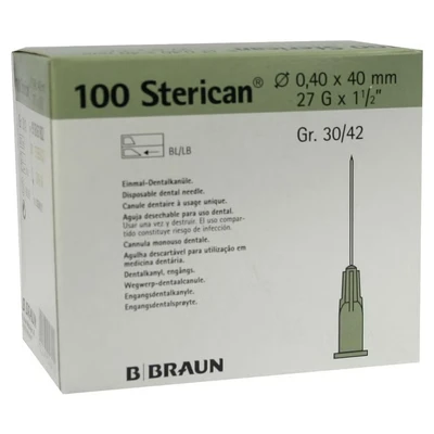 Abbildung von Sterican Dentalkanülen 27G 0,4 x 40mm 100 Kanülen