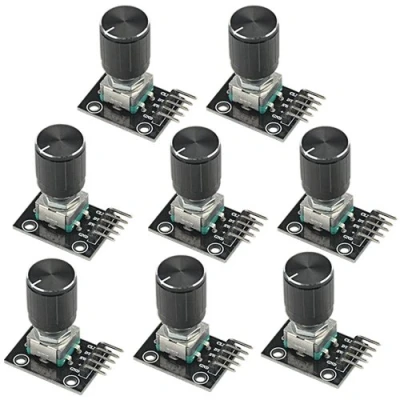 Abbildung von WMYCONGCONG 8 Stk. KY 040 360 Grad Drehgebermodul mit Knopfkappe für Arduino Micro Controller Verwendung