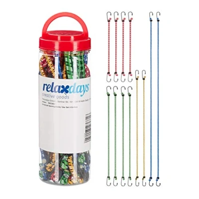 Abbildung von relaxdays Spanngurt Spanngummi 12er Set 4 Größen
