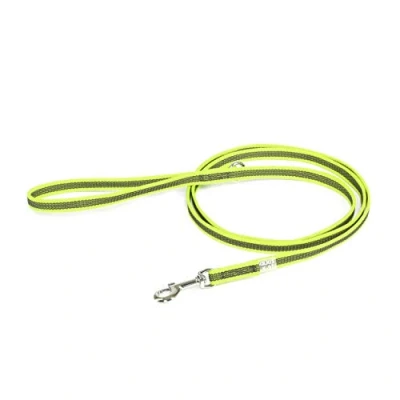 Abbildung von IDC Color &amp; Gray gumierte Leine, 14 mm x 1,8 m mit Schlaufe, Neon Grau