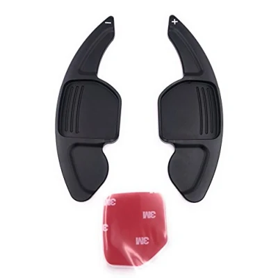Abbildung von H Customs Schaltwippen Shift Paddle TYP A kompatibel mit Leon 5F, auch Cupra eloxiert black