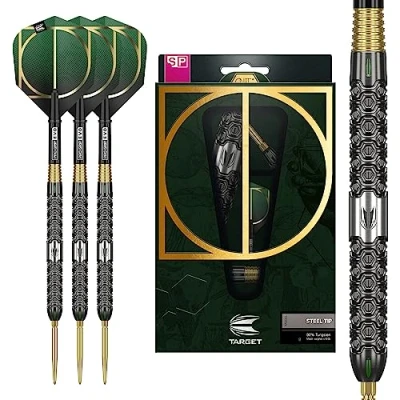 Abbildung von Target Darts Cult 03 90% Wolfram Schweizer Spitze Stahlspitze Set, 22G Swiss Point Dart Tungsten Barrel, Profi Tool inklusive