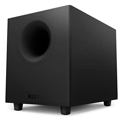 Abbildung von NZXT Relay PC Gaming Desktop Subwoofer AP SUB80 EU 140 Watt Tiefer, kraftvoller Bass Nach unten abstrahlender 6,5“ Treiber Drehregler für Crossover und Phase Schwarz