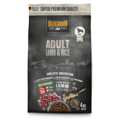 Abbildung von BELCANDO Adult Lamb &amp; Rice [4 kg] Hundefutter Trockenfutter mit Lamm für empfindliche Hunde Alleinfuttermittel ausgewachsene ab 1 Jahr