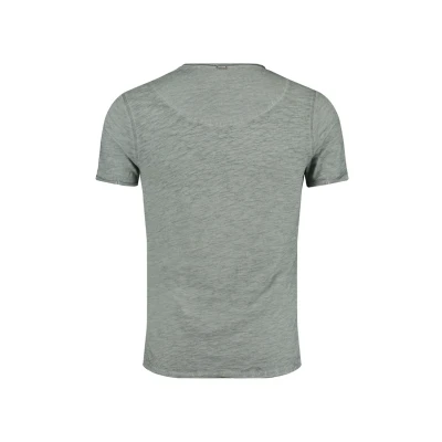Abbildung von Key Largo T Shirt Soda vintage Look uni Basic T00619 V Ausschnitt unifarben kurzarm slim fit